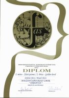 Diplom za 2. miesto v Zlatom pásme - kategória Miešané zbory (128kb)